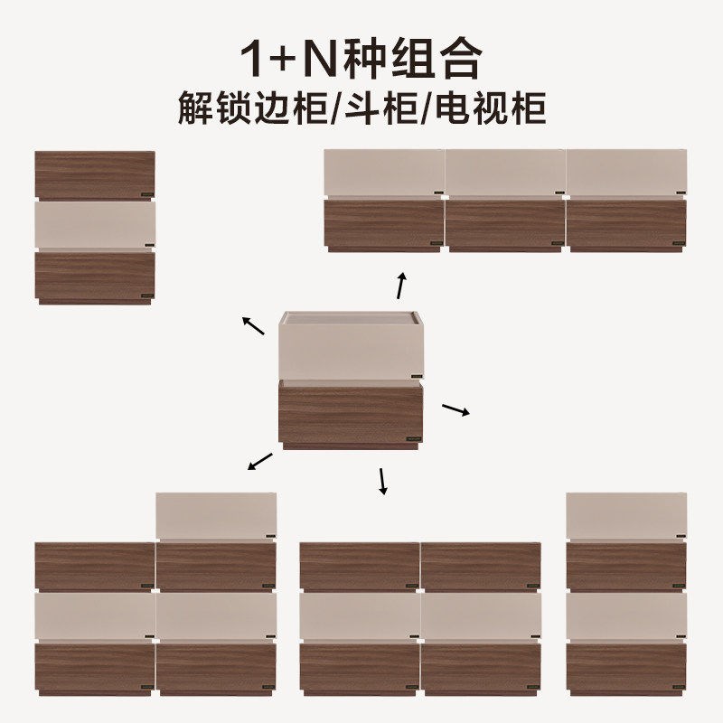 速发实木床头柜意式极简家用卧室2026新款轻奢高级感小型床边收纳