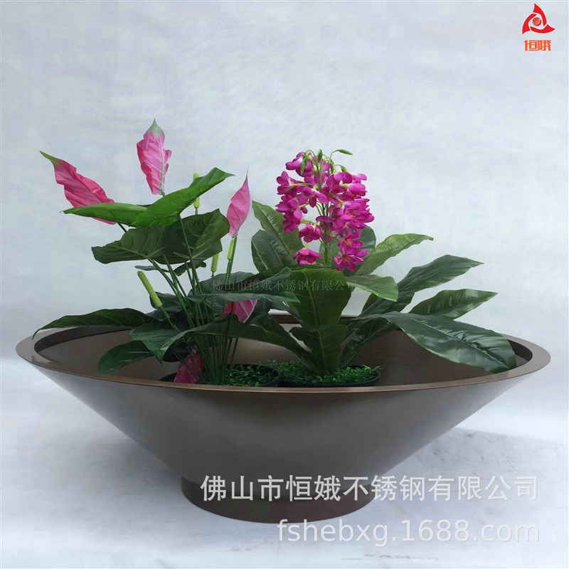 速发板4不 钢花盆锈户外镀锌0烤漆花箱 圆形花钵