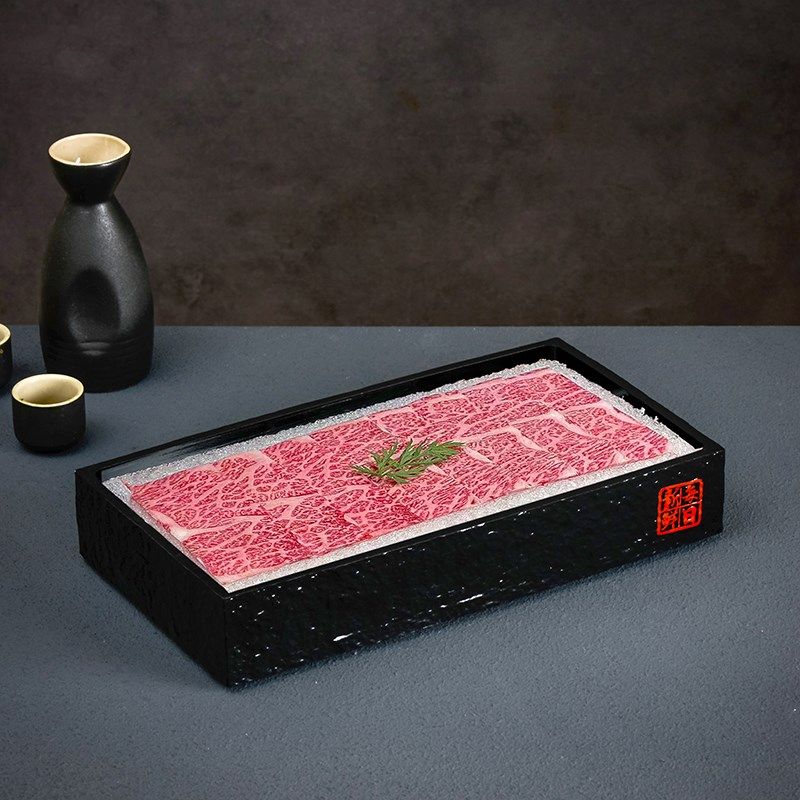 速发海意特色火锅雪花肥造羊肉片餐具创鲜姿牛刺身盘烤肉店长方形