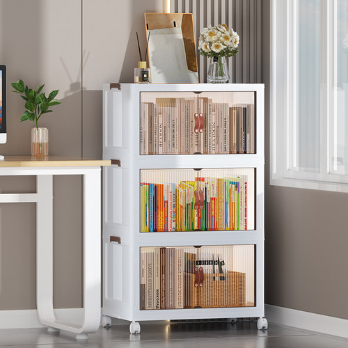 速发纳收箱可折叠学生书箱宿舍整理箱子透明家用储装箱物书盒