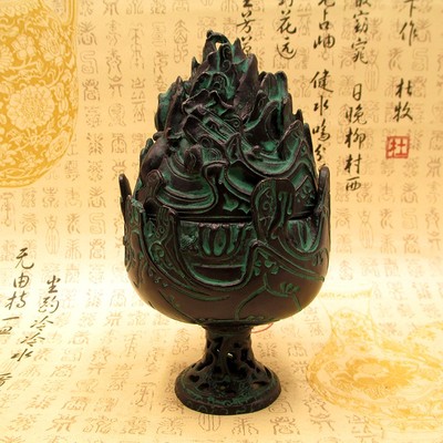 速发仿古纯铜博山炉摆件熏香炉香薰家沉香檀香炉炉居办公装摆礼品