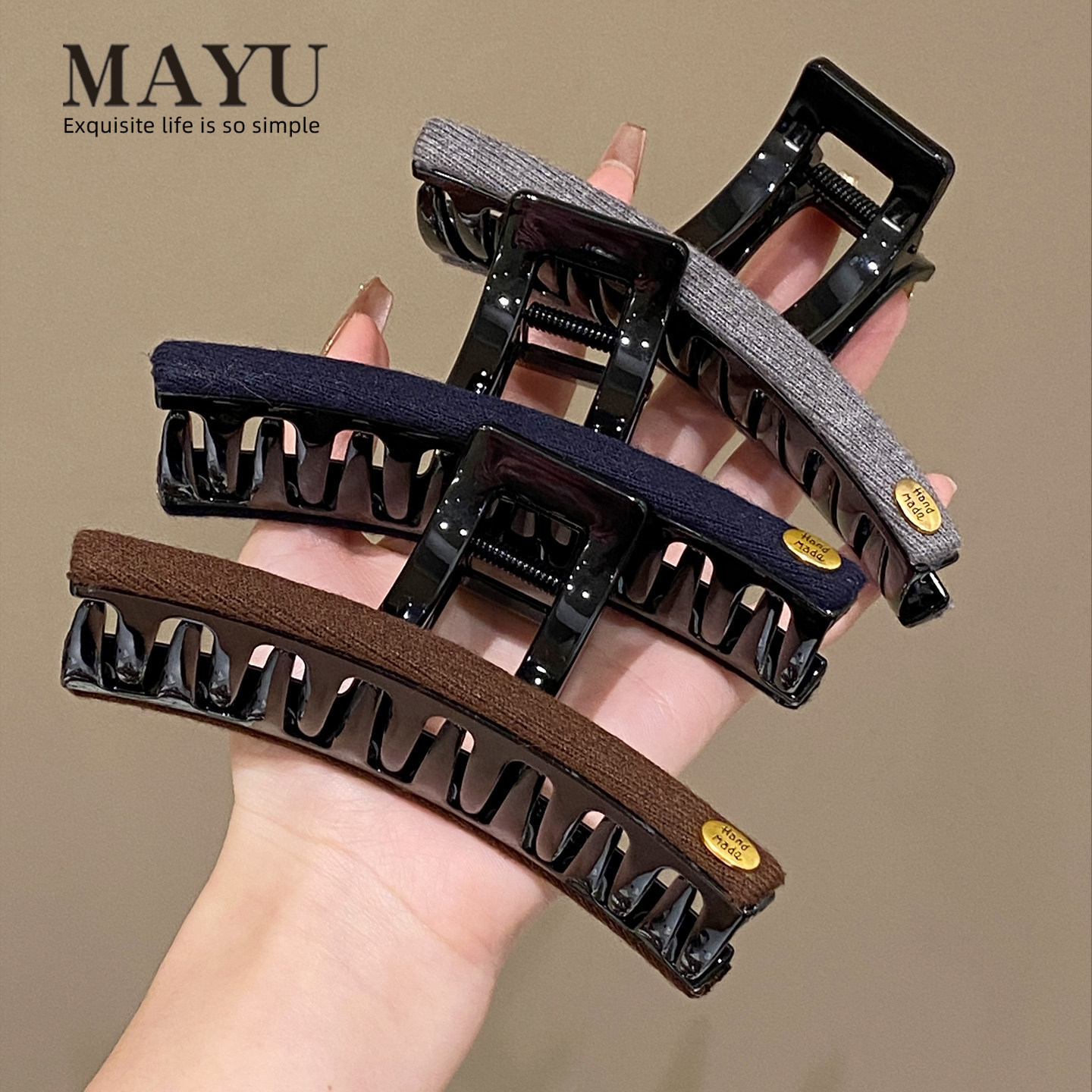 气质大号发抓发量多抓夹女后脑勺