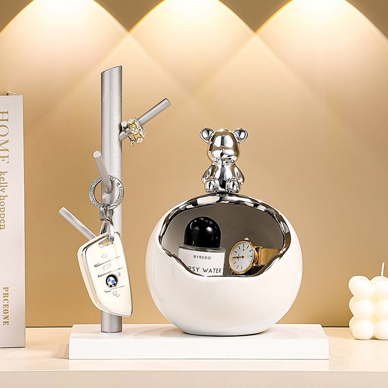 创意暴力熊钥匙收纳摆件进门入户玄关家居桌面装饰品乔迁新居礼品,家居饰品,装饰摆件,淘宝优惠券,粉丝福利购,淘宝优惠卷