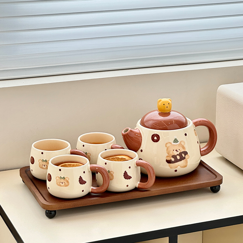 陶瓷茶具套装礼物家用乔迁礼物结婚杯具水杯茶壶茶杯实用新婚礼物