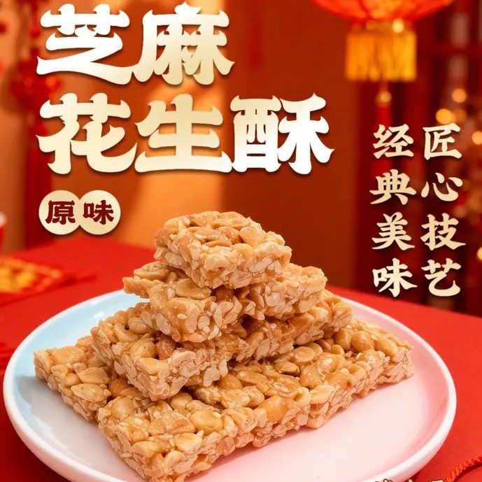 麦田农夫新中式芝麻花生酥传统糕点花生糖点心茶点酥香味网红零食,零食/坚果/特产,芝麻饼/芝麻片,淘宝优惠券,粉丝福利购,淘宝优惠卷
