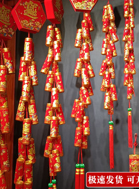 鞭炮过新年挂串挂饰仿真爆竹挂件
