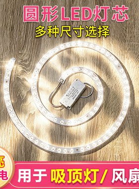 led吸顶灯灯芯改造替换光源磁吸改装蚊香螺旋形灯带灯泡灯盘家用