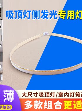 超薄led吸顶灯全光谱灯板灯盘圆形替换灯芯灯条风扇灯三色卧室