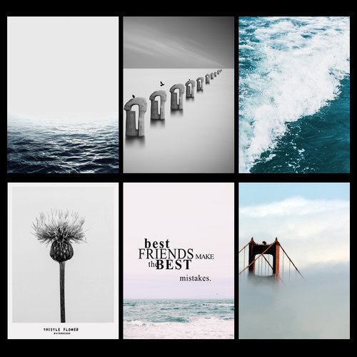 北欧风海洋装饰画芯打印现代客厅玄关挂画心喷绘照片写真微喷定制