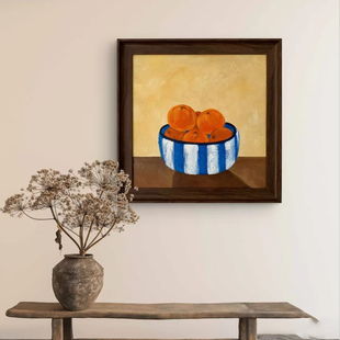 轻奢风餐厅装饰画中古法式复古卧室床头摆画美拉德餐桌斗柜壁画芯