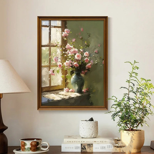 法式中古风新款客厅装饰画高级感餐厅背景墙挂画美拉德复古风画芯