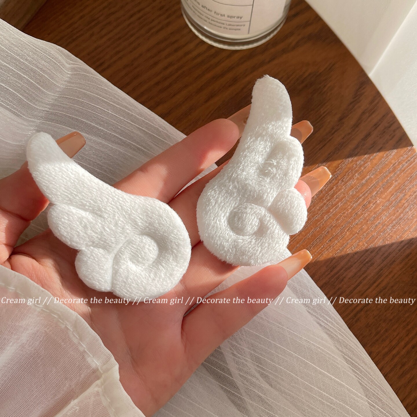 可爱少女心天使翅膀发夹毛绒边夹图片
