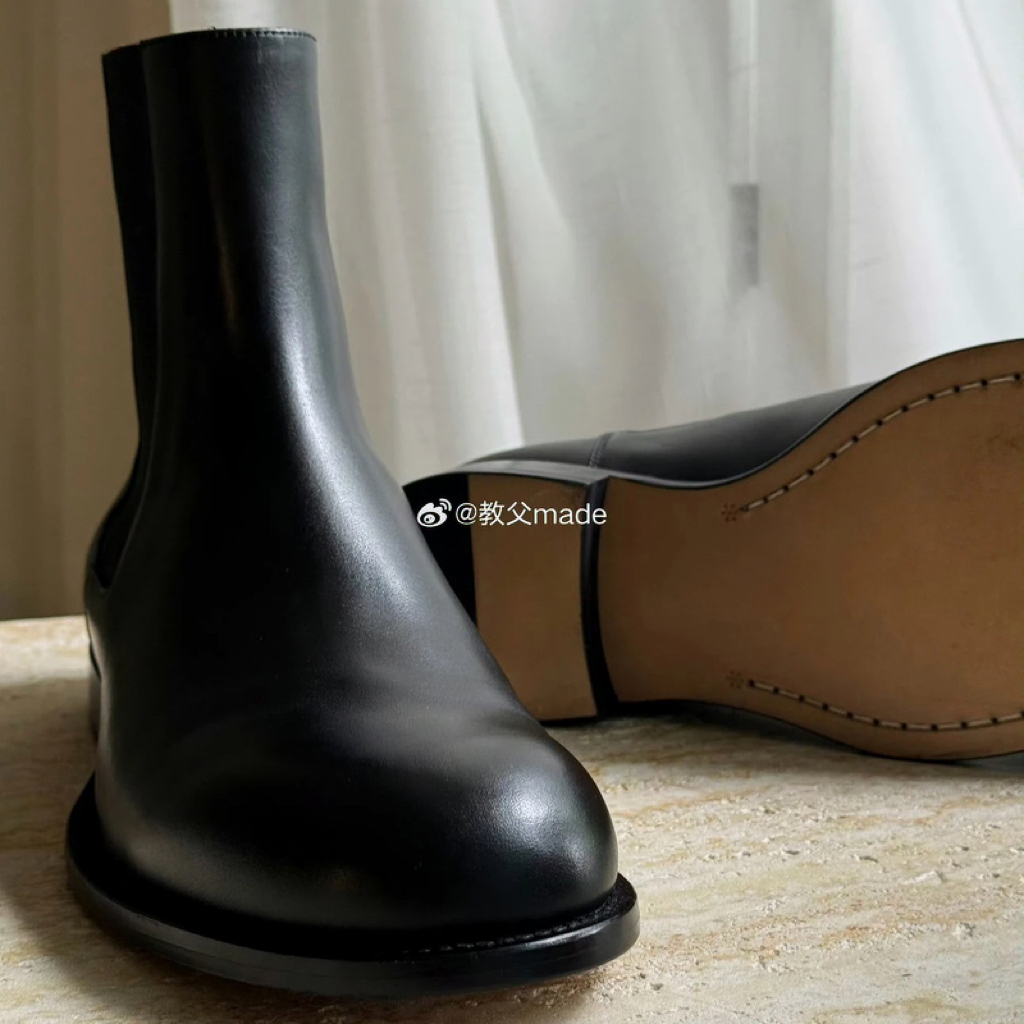 thumbnail for "Spot" ROW style Bonaudo imported cowhide high-luxury versatile comfortable leather-soled Chelsea boots