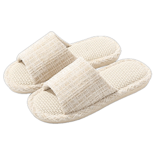 透气吸汗亚麻拖鞋女款夏天家居室内静音防滑日式四季棉麻拖鞋男士