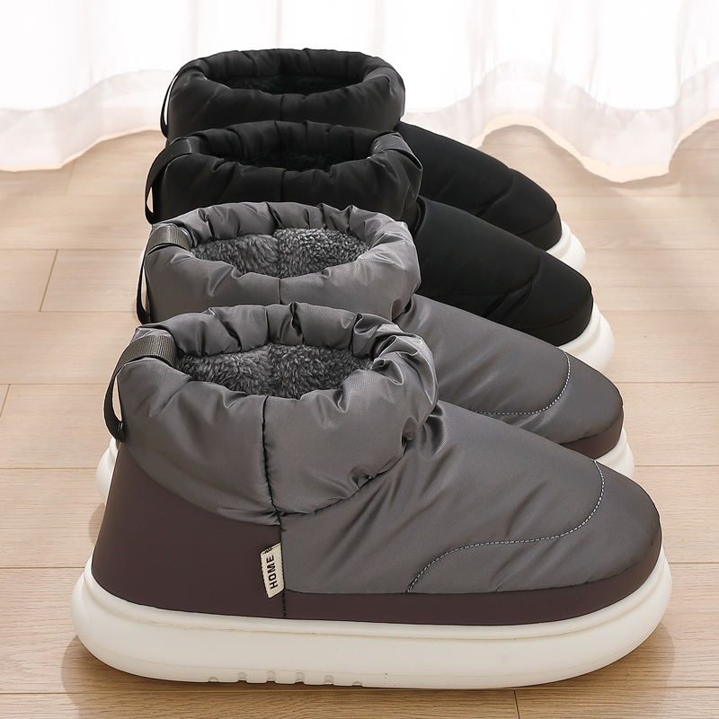 高帮棉拖鞋男士冬季2025新款包跟