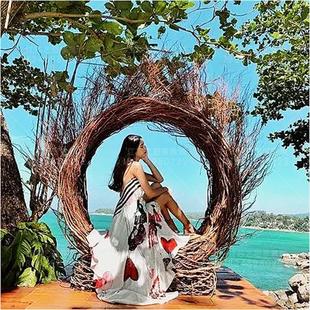 仿真绿雕景区大型景观网红打卡鸟巢秋千雕塑公园动物卡通造型工艺