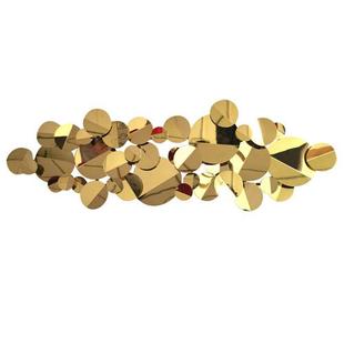 不锈钢金色圆形组合电镀壁挂客厅卧室样板房装 饰品壁挂 抽象软装