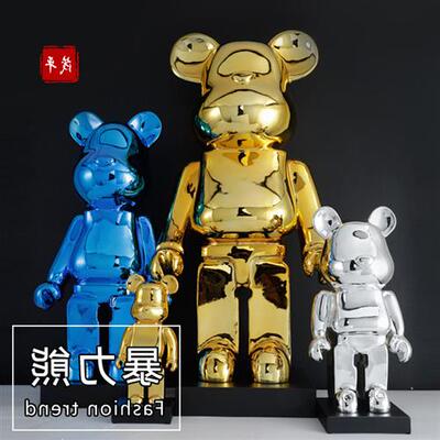 Kaws暴力熊雕塑摆件户外商场网红店铺装饰卡通公仔引流雕塑玻璃钢