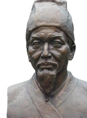定制古代名人铸铜人物半身肖像雕塑孔子孟子老子铜雕塑摆件