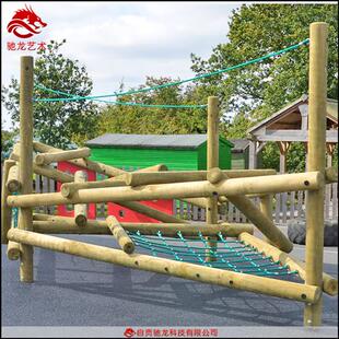 置大型木质工艺品定制 无动力乐园儿童游艺设施户外原木美陈造型装