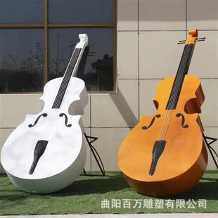 不锈钢小提琴装 饰摆件不锈钢景观小品定制乐器雕塑