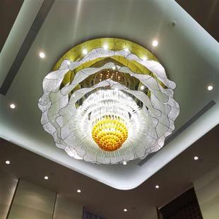非标定制水晶灯具会所工程灯酒店大堂大厅灯售楼部大型水晶灯
