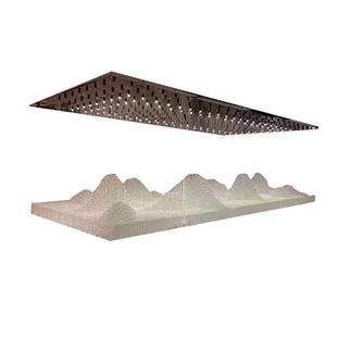 定制酒店后现代简约创意冰山客厅大型玻璃管山形沙盘长方形吊灯