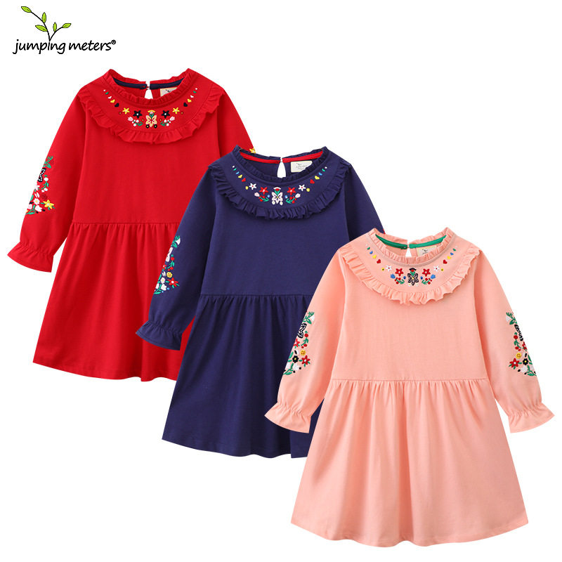 2025春秋季欧美跨境货源女童连衣裙儿童针织长袖新款宝宝公主裙