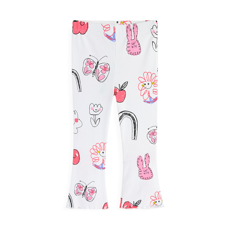 女童春秋洋气喇叭腿针织打底裤