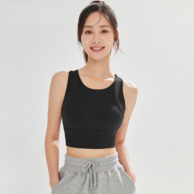 一体式运动内衣跑步健身高强度文胸套装女防震瑜伽服背心外穿上衣