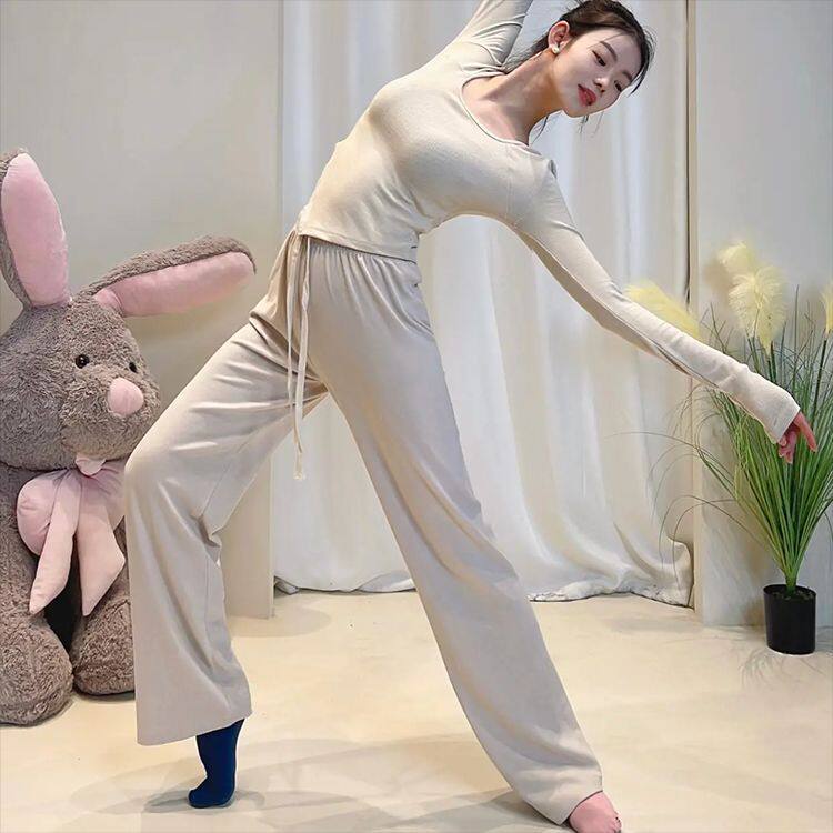 舞阔腿裤女宽松秋冬保暖直筒练功舞蹈瑜伽高腰显瘦芭蕾形体服