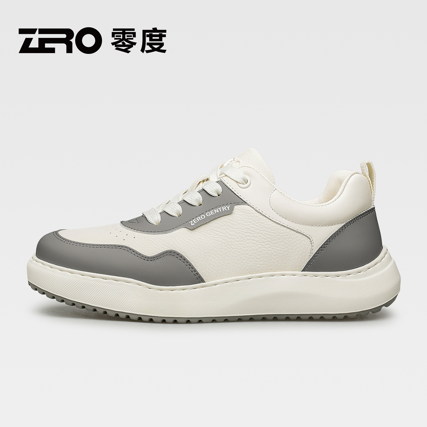 ZRO零度官方正品真皮小白板鞋