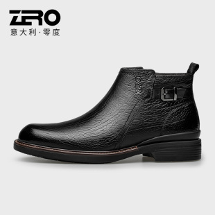 日常休闲纯色加绒保暖简约男靴 靴男士 Zero零度棉靴官方冬季 新品