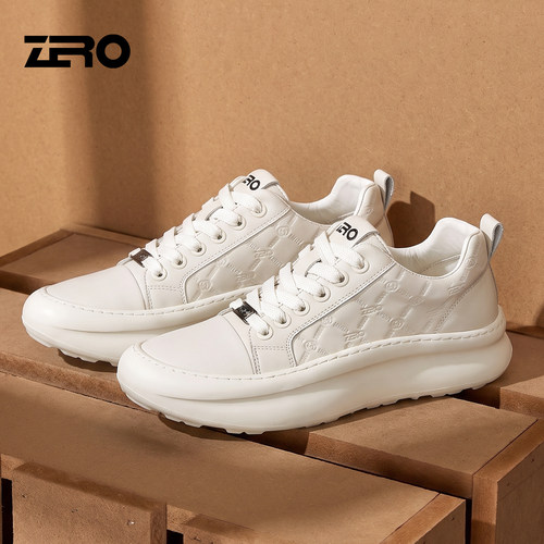 ZRO零度简约轻便厚底休闲小白鞋