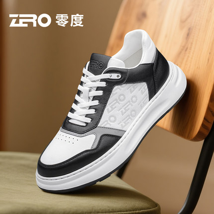 零度官方正品男鞋秋冬黑白厚底潮牌板鞋空军一号运动休闲潮鞋男士