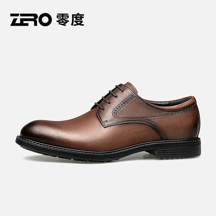 零度正装皮鞋男款2025冬秋冬新款舒适消臭轻盈经典商务休闲皮鞋