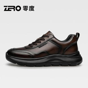 ZRO零度官方正品男鞋真皮秋冬男士户外皮鞋黑色百搭商务休闲鞋潮