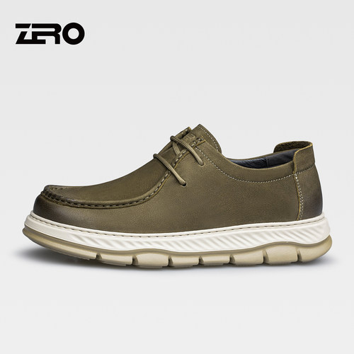 ZRO零度手工缝线头层牛皮乐福鞋