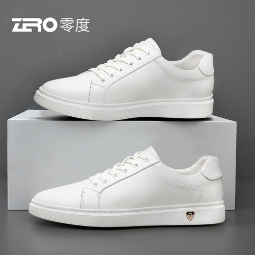 ZRO零度简约时尚真皮小白鞋