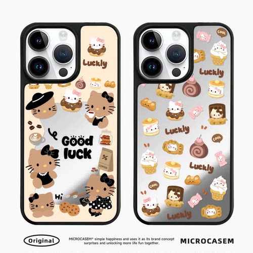 磁吸MagSafe下午茶名媛Kitty适用iphone17pro手机壳18promax苹果16镜面保护套15plus甜酷少女14可爱13