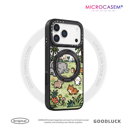 草原派对小动物合集适用iphone18pro手机壳17promax苹果16镜面磁吸MagSafe支点壳15plus卡通14可爱13带支架12