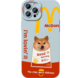 M记萌宠狗狗猫咪适用苹果15promax手机壳iphone17液态硅胶13软套14pro情侣12男女max新款x/xr网红8plus全包16