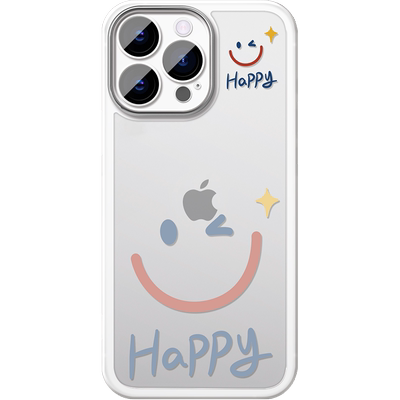 适用苹果软胶手机壳卡通笑脸情侣