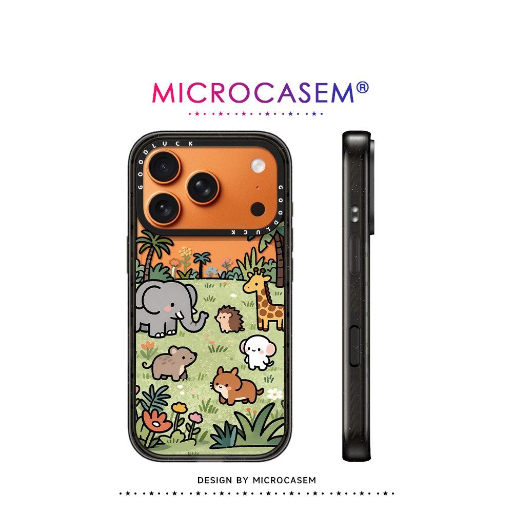 磁吸MagSafe涂鸦草原动作派对适用iphone17pro手机壳16promax苹果15透明保护套14plus卡通可爱13日韩12趣味