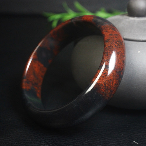 正品乾坤料桂林鸡血玉手镯鸡血石女款纯天然玉石A货带证书本命年