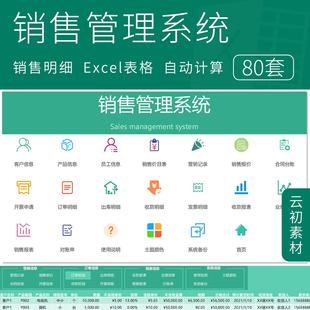 销售管理系统Excel表服装零售订单明细应收账款统计分析报表开票