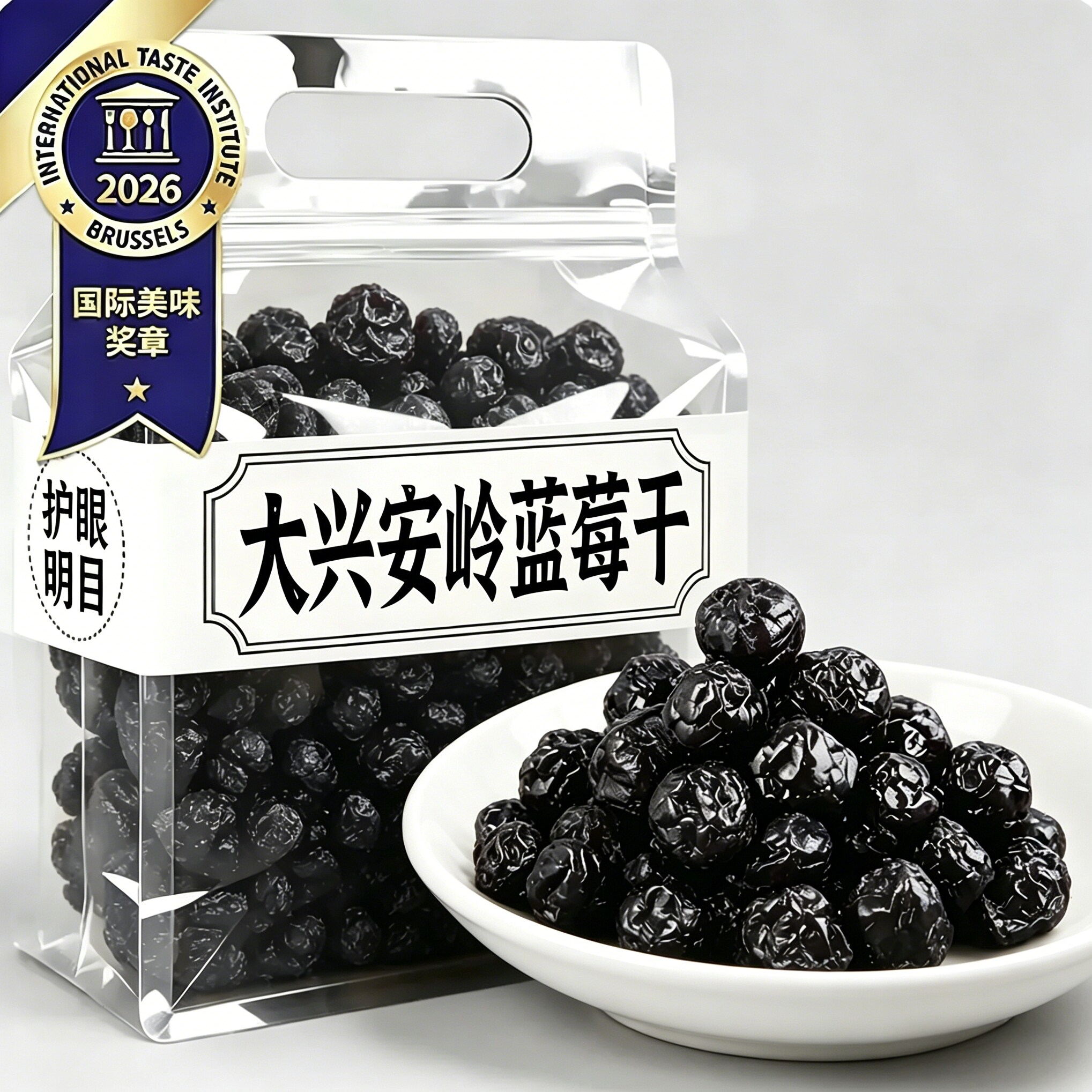 大兴安岭野生蓝莓干无糖无添加官方旗舰店原味特大颗粒花青素果干