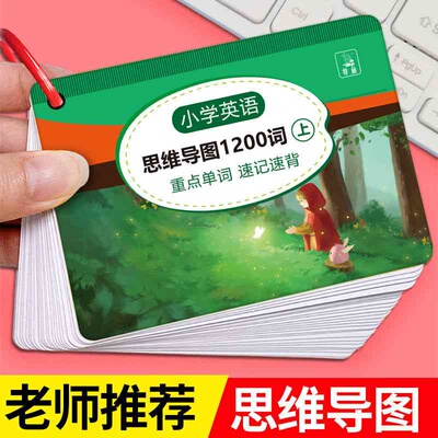 小学知识卡英语单词卡速记思维