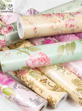 直播间背景墙壁纸自粘卧室装饰pvc欧式墙纸自贴壁布wallpaper