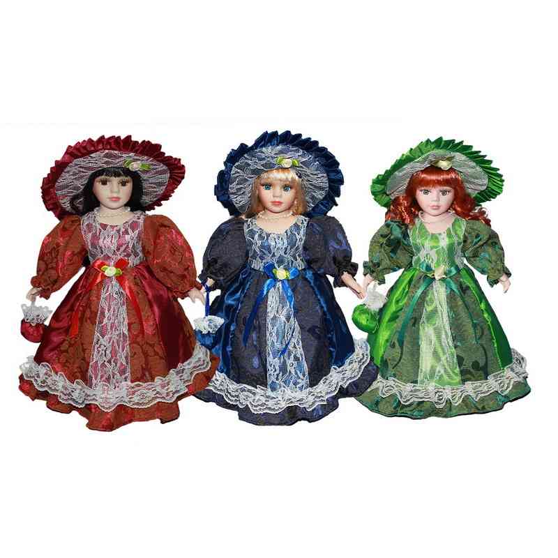 热卖欧美宫廷维多利亚风情陶瓷娃娃家居装饰礼品玩偶收藏娃娃